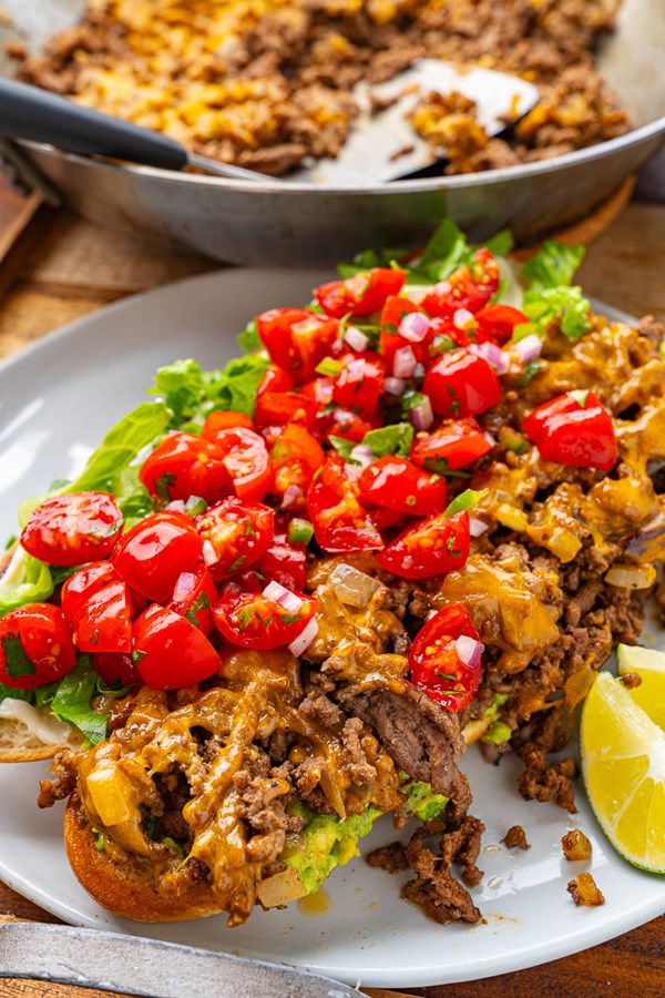 Taco chopped cheese sandwich