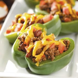 Taco-filled peppers