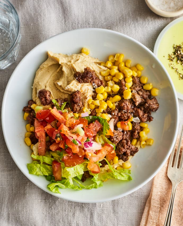 Taco hummus bowl
