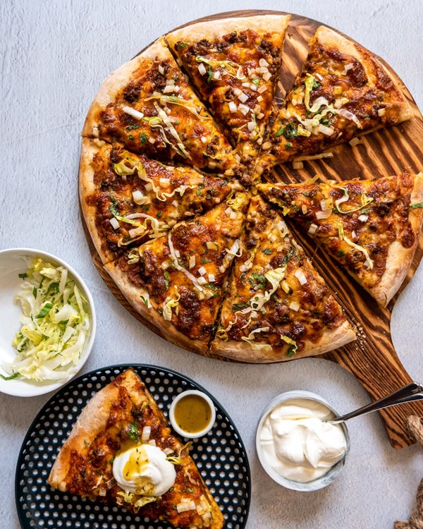 Taco pizza