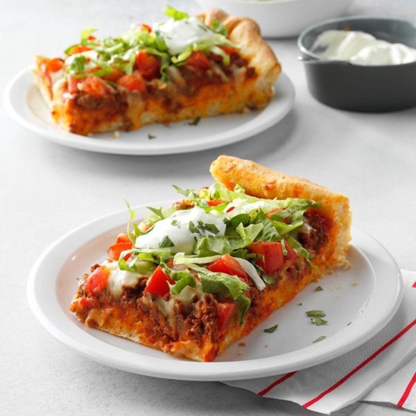Taco pizza squares