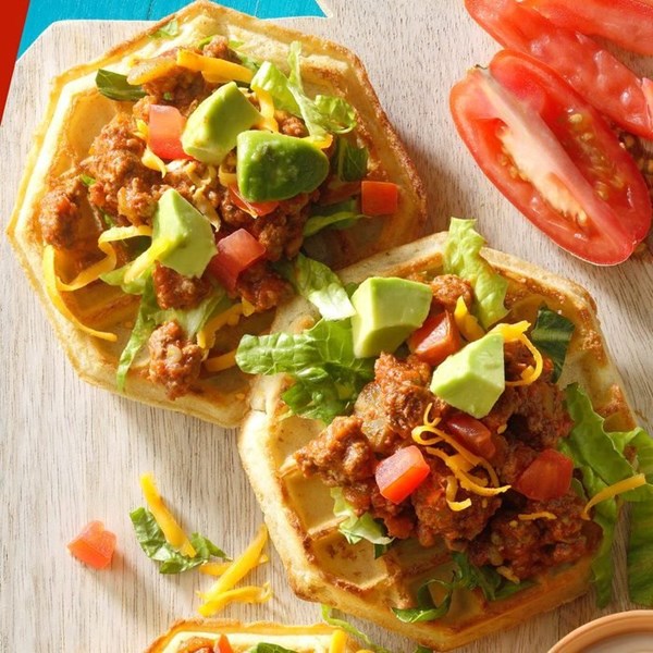 Taco salad waffles