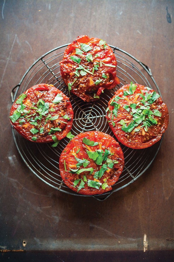 Tadashi's grilled tomatoes