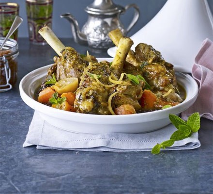 Tagine of lamb & merguez sausages