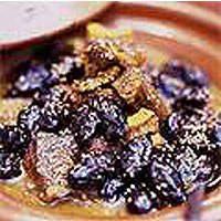 Tagine of lamb with prunes