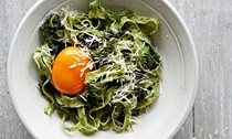 Tagliarini with nettles, nutmeg and Parmesan
