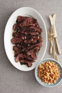 Tagliata with garlic and parsley