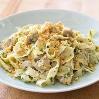 Tagliatelle with artichokes and olive oil