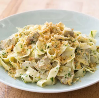 Tagliatelle with artichokes and Parmesan