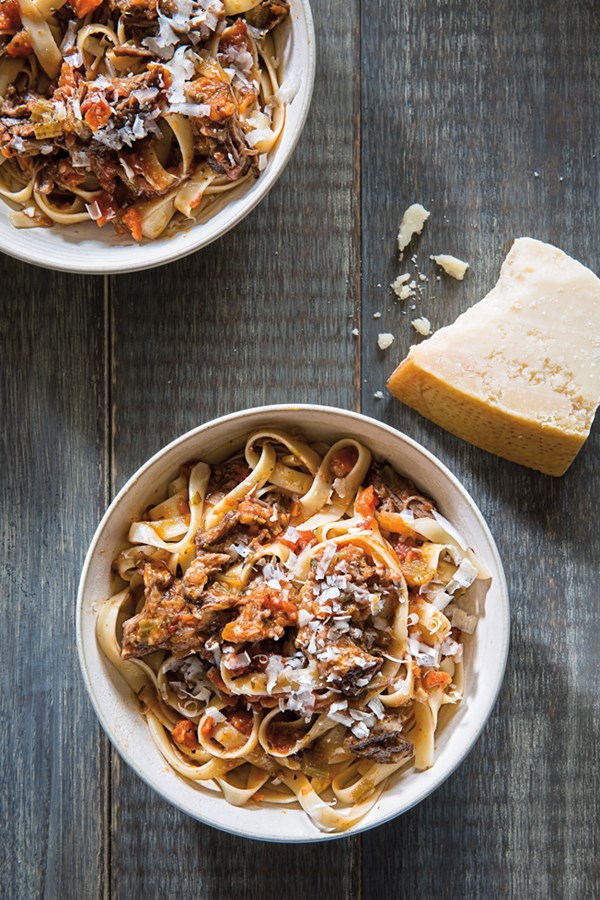 Tagliatelle with juniper-spiced short rib ragù