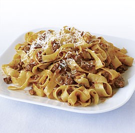Tagliatelle with quick lamb sugo