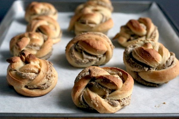 Tahini brown sugar sesame rolls