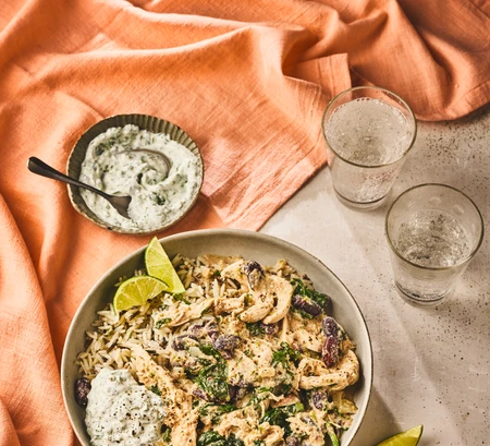 Tahini chicken chilli with kidney beans