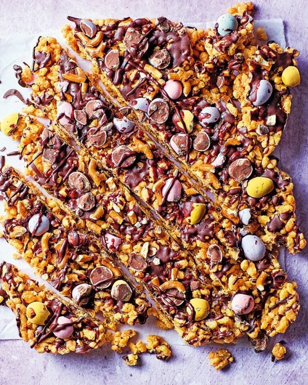 Tahini-chocolate crunch