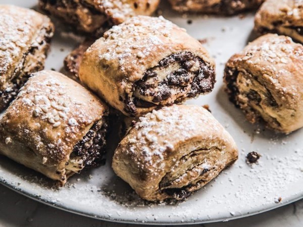 Tahini chocolate rugelach