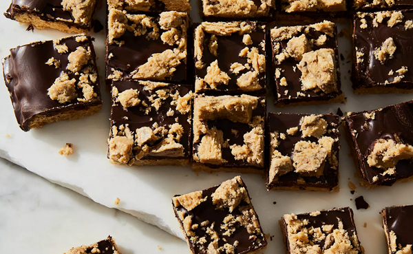  Tahini chocolate shortbread bars 