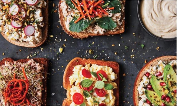 Tahini-dressed tuna, chicken, egg, or whatever salad