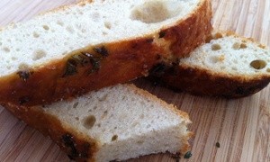 Tahini flatbread with honey and thyme