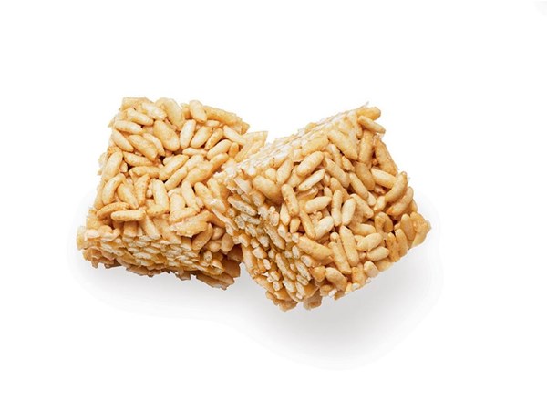 Tahini-honey brown rice cereal treats
