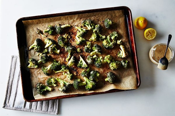 Tahini roasted broccoli