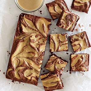 Tahini swirl brownies