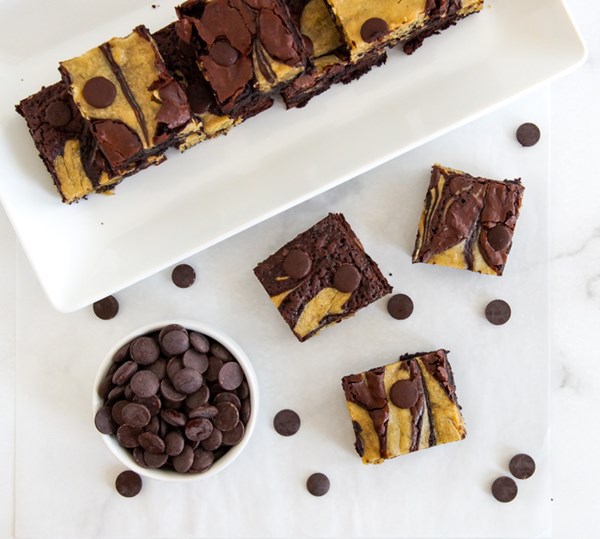 Tahini swirl brownies
