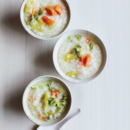 Taiwanese congee with sweet potato