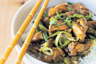 Taiwanese three cup chicken and smashed cucumber salad