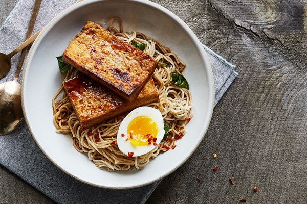 Taiwanese three cup (san bei) tofu and ramen