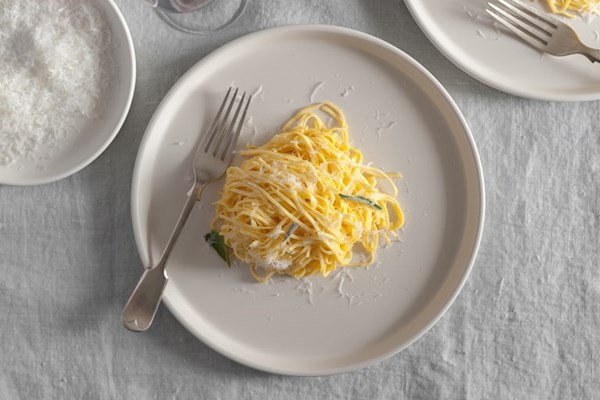 Tajarin pasta with butter and sage