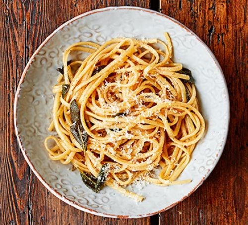 Tajarin pasta with sage butter 