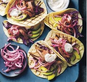 Tajin steak & avocado tacos