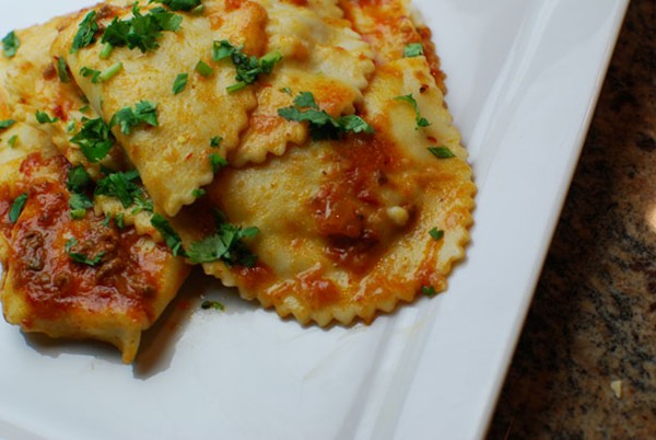 Tamale ravioli