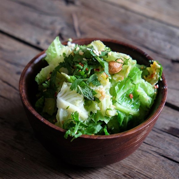 Tamari greens with cashews and ginger