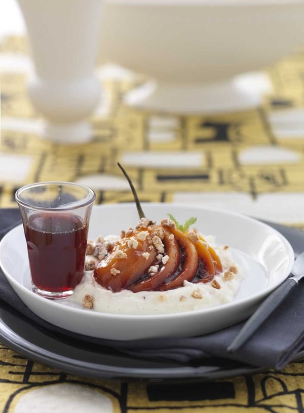 Tamarillos with vanilla bean yoghurt