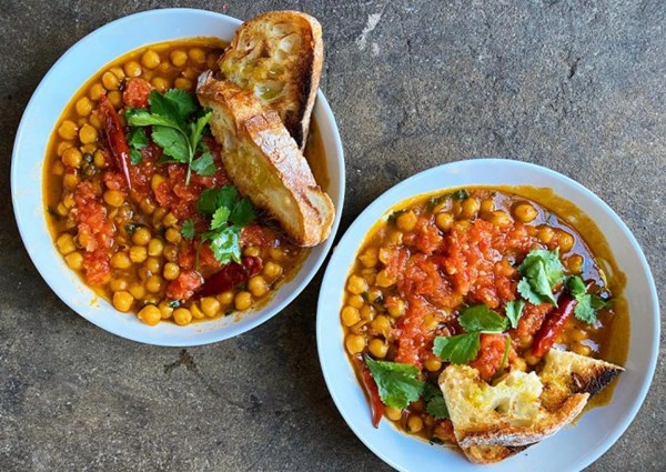Tamarind and tomato braised chickpeas
