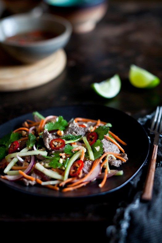 Tamarind beef & kohlrabi salad