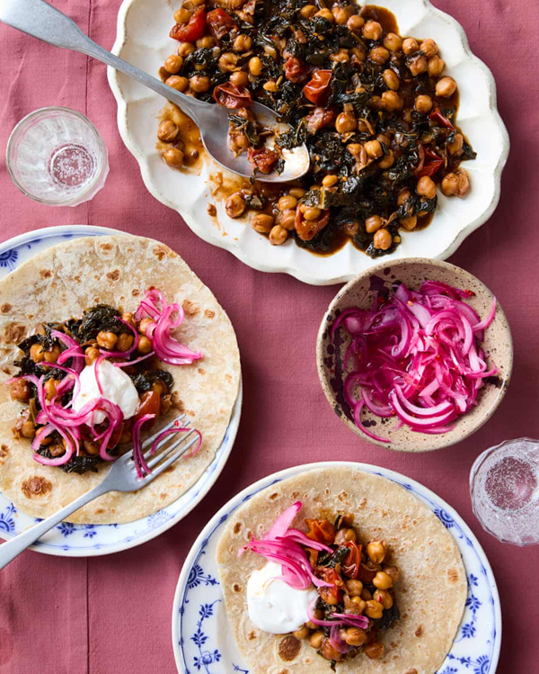 Tamarind chickpeas with cavolo nero