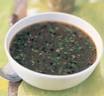 Tamarind-flavoured lentil broth