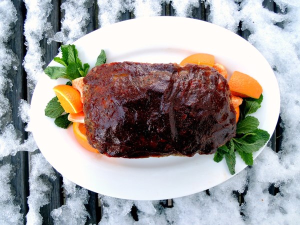 Tamarind-glazed meat loaf