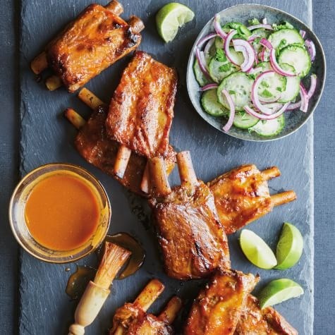 Tamarind-glazed pork spareribs