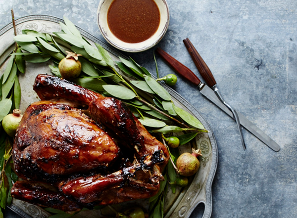 Tamarind-glazed roast turkey