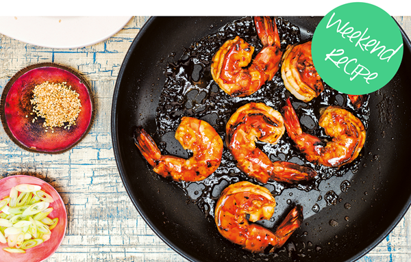 Tamarind honey prawns