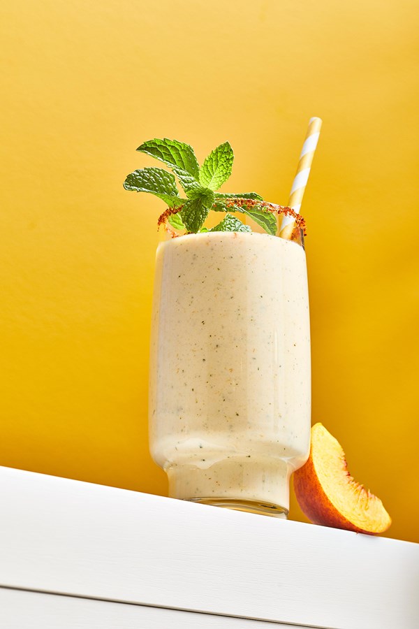 Tamarind-peach lassi