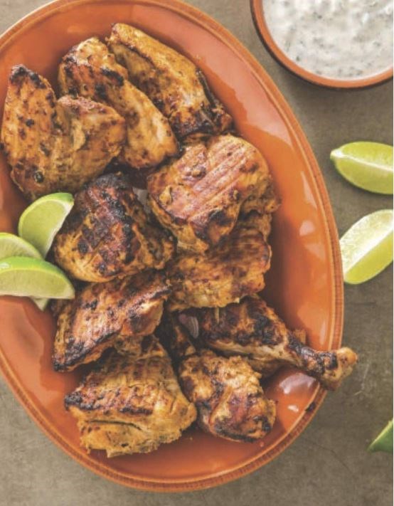 Tandoori chicken with raita