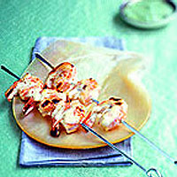 Tandoori king prawns (Jingha) with mint and coriander chutney