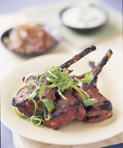 Tandoori lamb cutlets with chutney