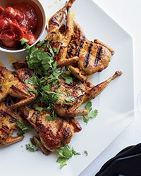 Tandoori marinated quail