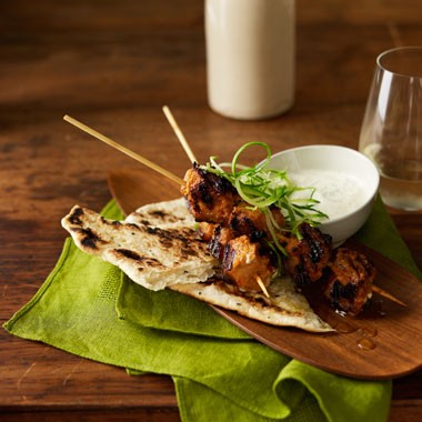 Tandoori pork on the barbecue