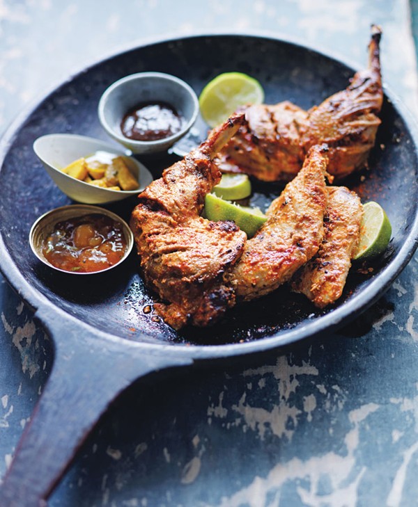 Tandoori roasted guinea fowl (Teetari)